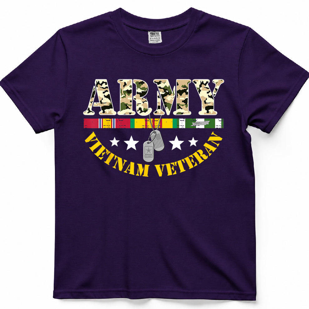 US Army Vietnam Veteran USA Flag Shirt, Veteran Vietnam Army T-Shirt