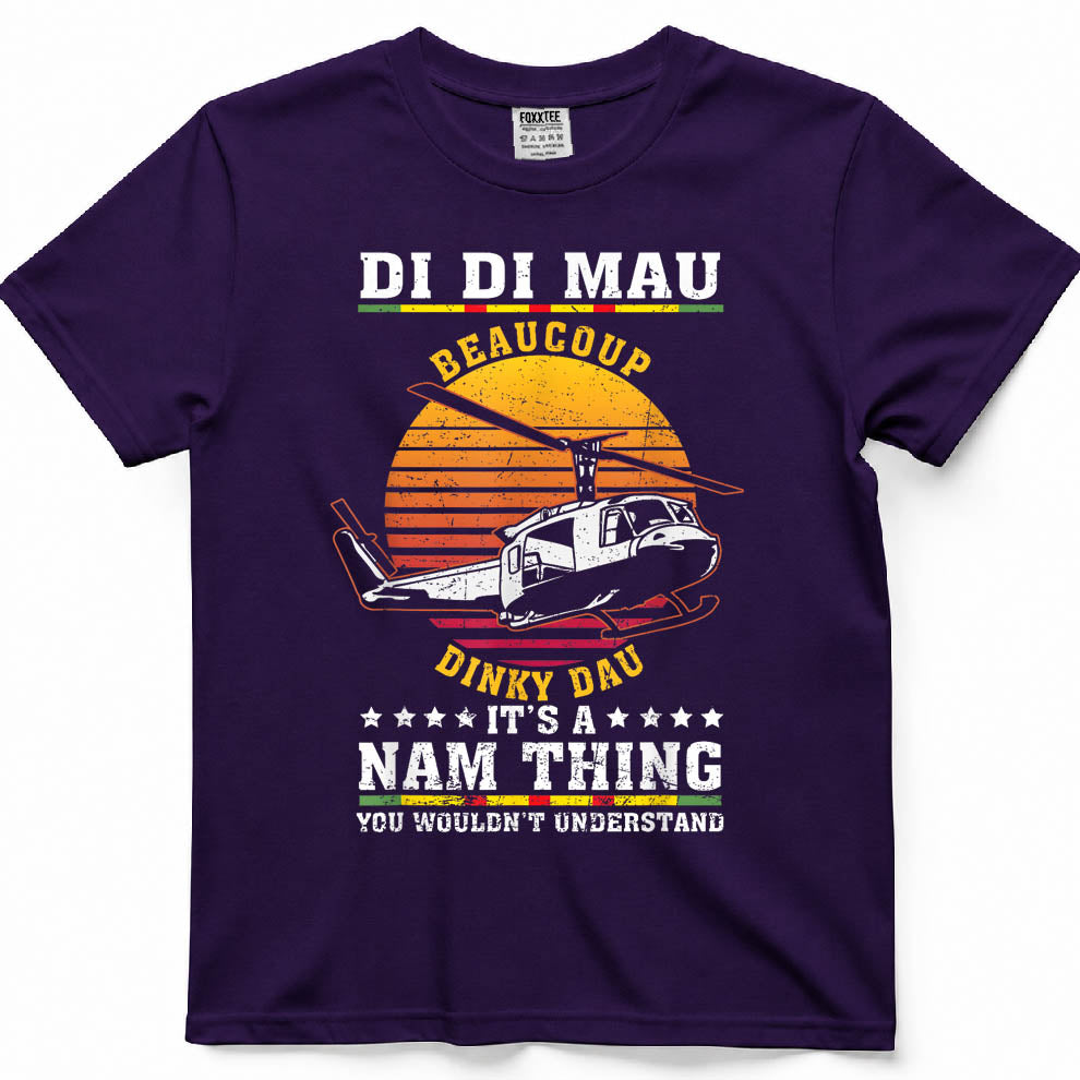 Di Di Mau Beaucoup Dinky Dau Vintage US Army Vietnam Veteran T-Shirt