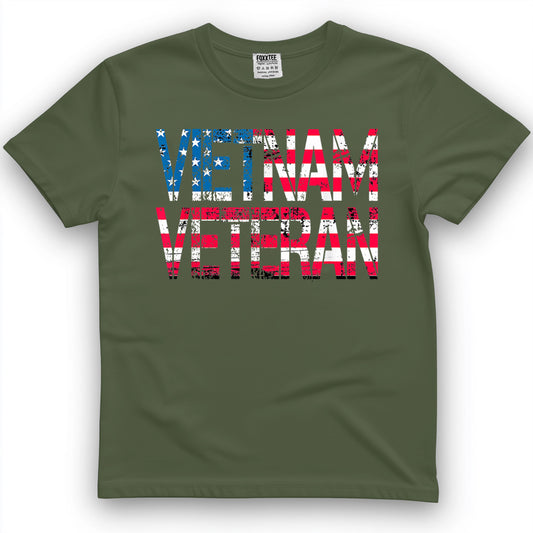 Vietnam Veteran Vintage US Flag Vietnam Vets Veteran's Day T-Shirt