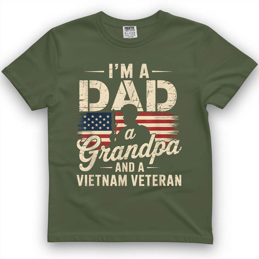 Dad Grandpa Vietnam Veteran Vintage Men's grandpa dad T-Shirt