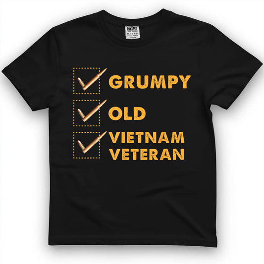 Funny Veteran Shirt Grumpy Old Vietnam Veteran Gifts T-Shirt