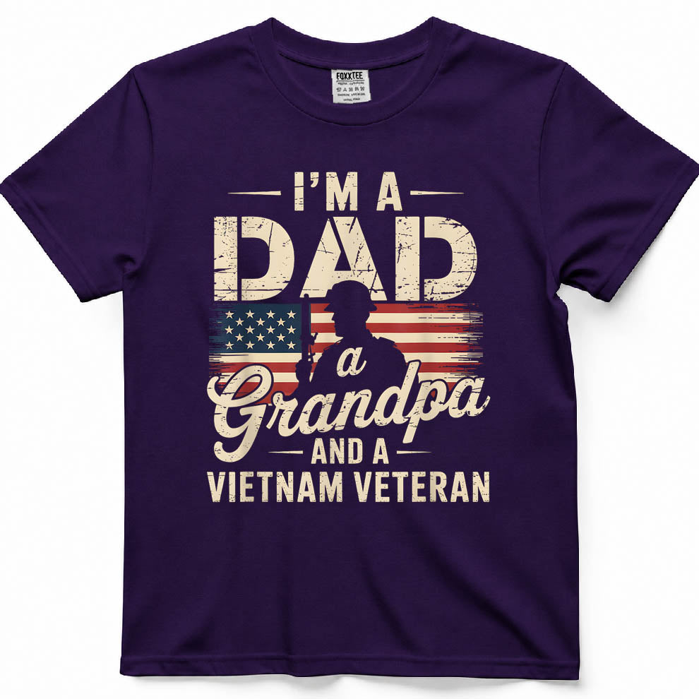 Dad Grandpa Vietnam Veteran Vintage Men's grandpa dad T-Shirt