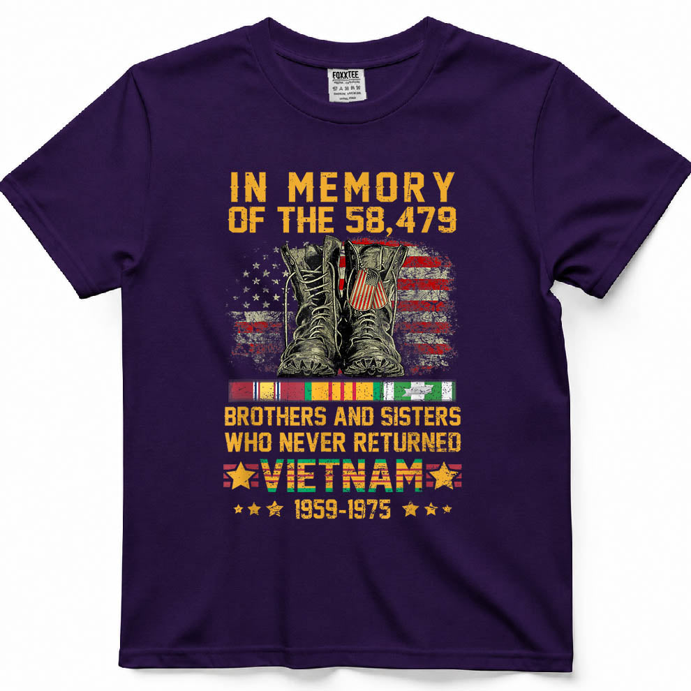 in Memory of The 58479 Brothers and Sisters Vietnam Veteran T-Shirt
