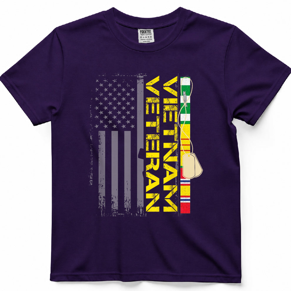 Vietnam Veteran US Flag T Shirt Gift  Vietnam War Vet Tee T-Shirt