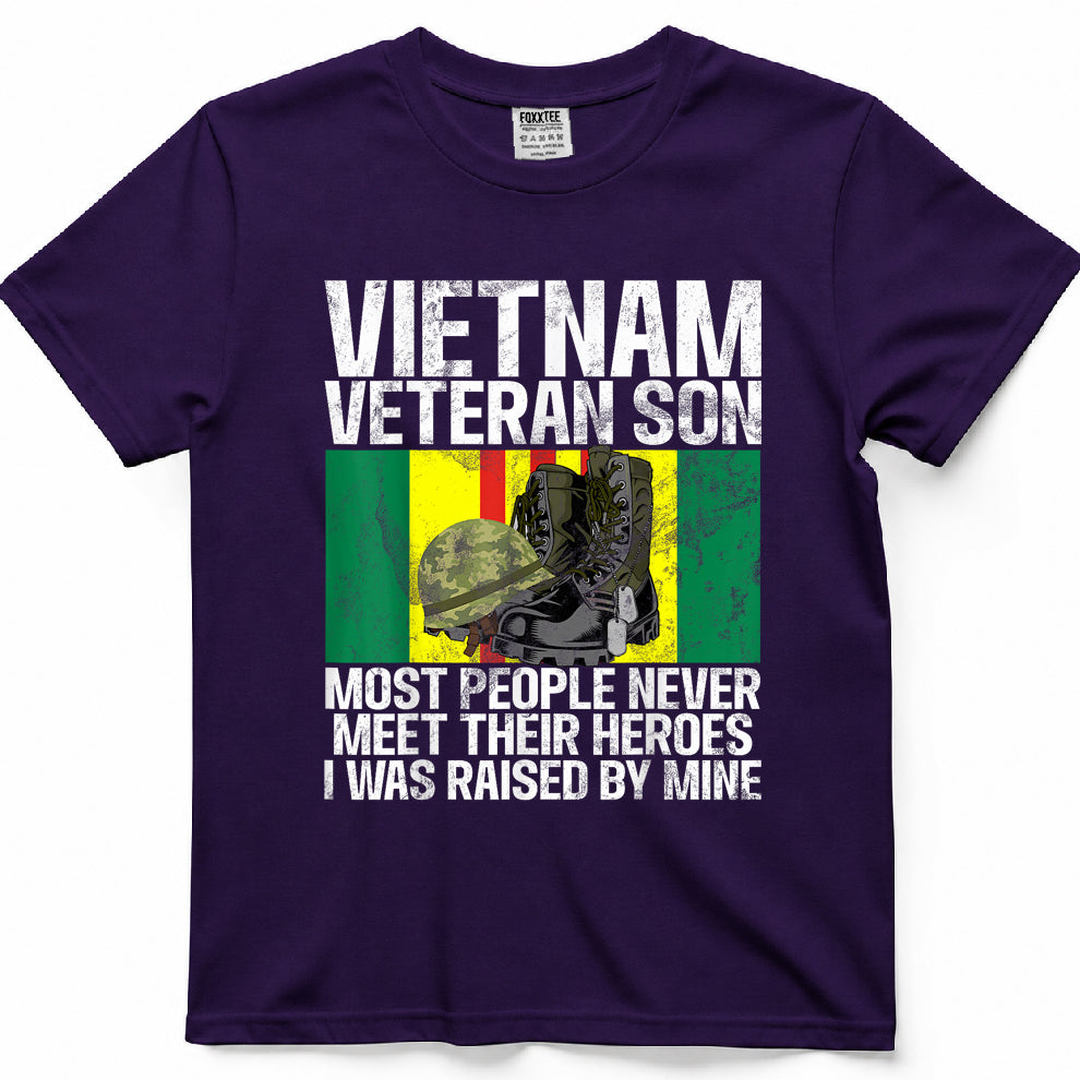 Vietnam Veteran Son Soldier Patriotic Army Vet Grandson T-Shirt