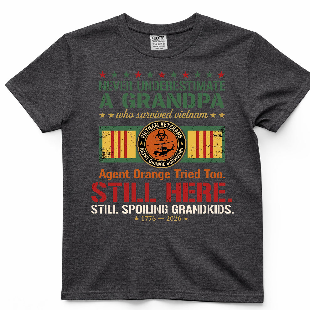 Never Underestimate A Grandpa Who Survived Vietnam Shirt