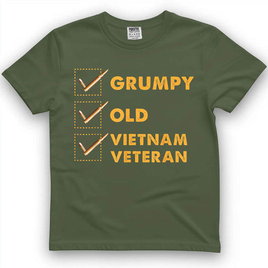 Funny Veteran Shirt Grumpy Old Vietnam Veteran Gifts T-Shirt