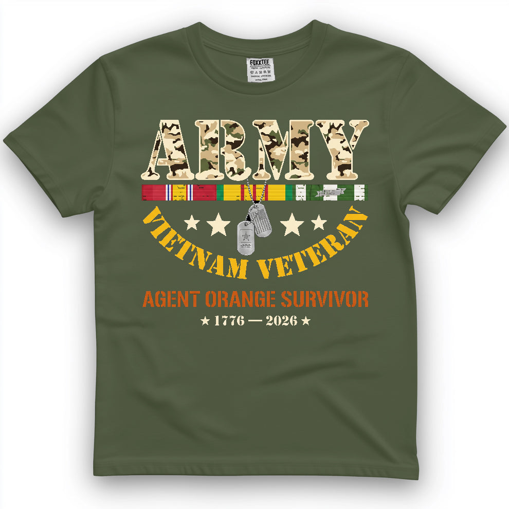 Army Vietnam Veteran Agent Orange Survivor Shirt