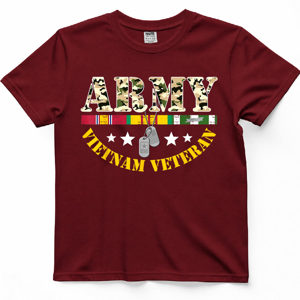 US Army Vietnam Veteran USA Flag Shirt, Veteran Vietnam Army T-Shirt