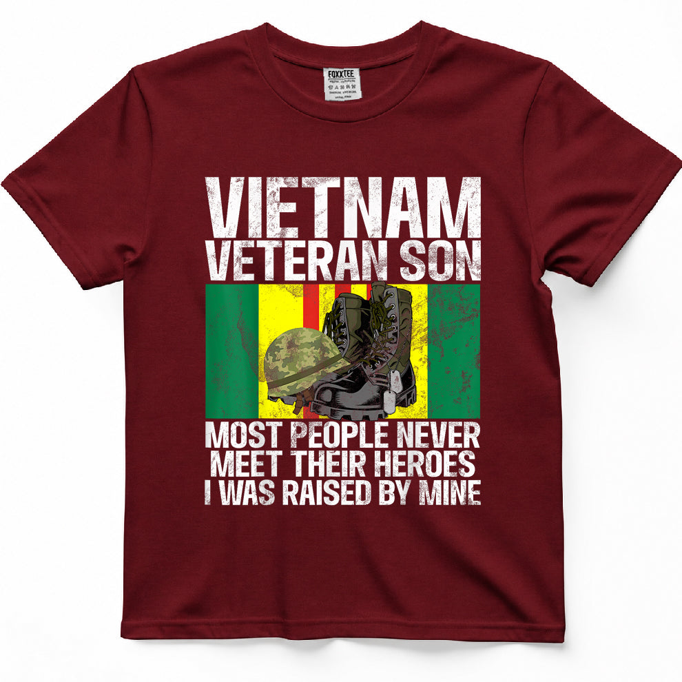 Vietnam Veteran Son Soldier Patriotic Army Vet Grandson T-Shirt
