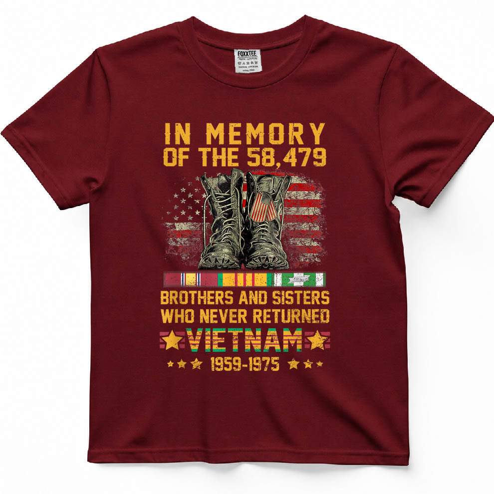 in Memory of The 58479 Brothers and Sisters Vietnam Veteran T-Shirt