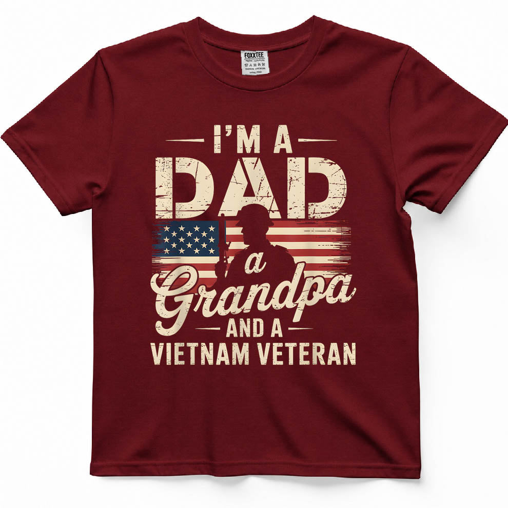 Dad Grandpa Vietnam Veteran Vintage Men's grandpa dad T-Shirt