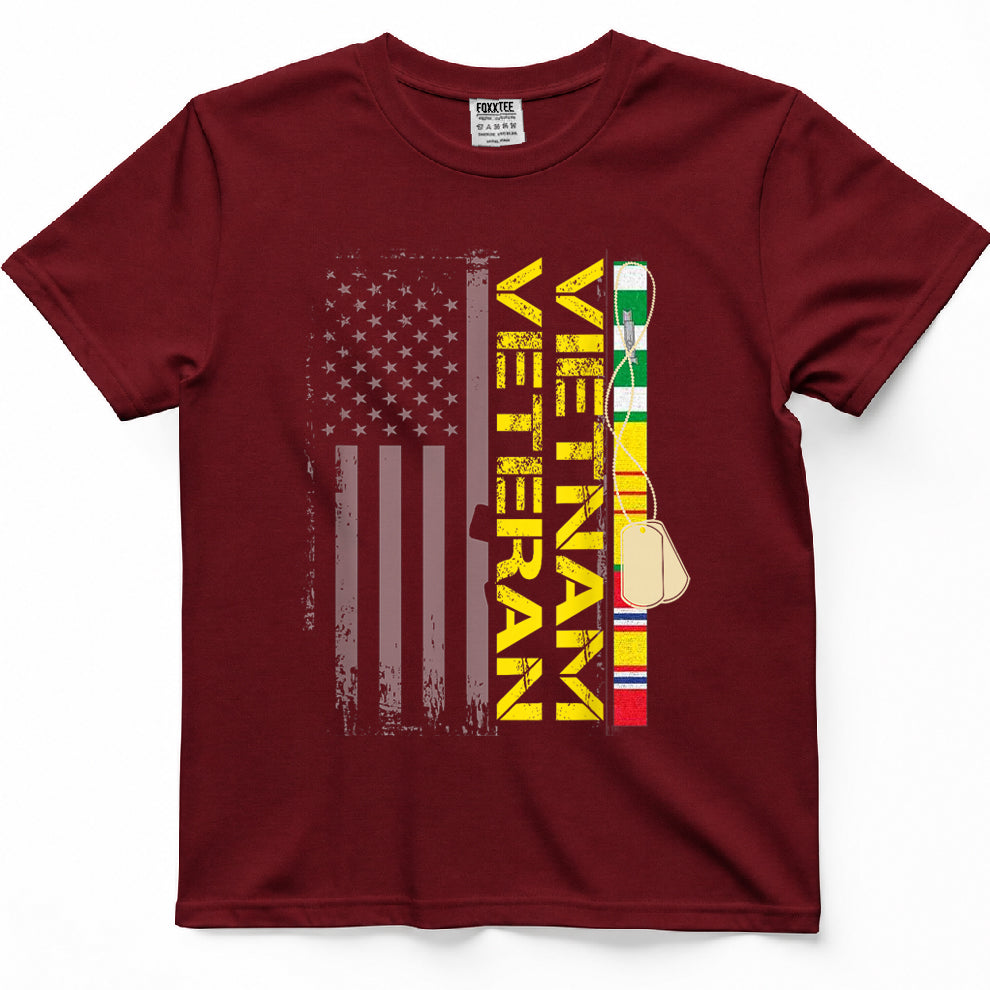 Vietnam Veteran US Flag T Shirt Gift  Vietnam War Vet Tee T-Shirt