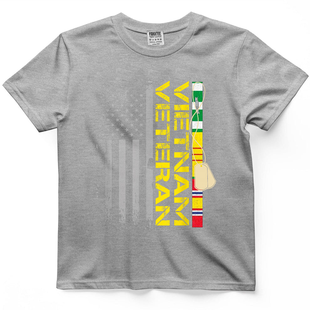 Vietnam Veteran US Flag T Shirt Gift  Vietnam War Vet Tee T-Shirt