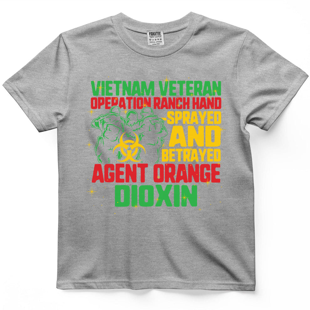 Vietnam Veteran And Orange Agent Survivor Veterans Day Men Comfort Colors t-shirt