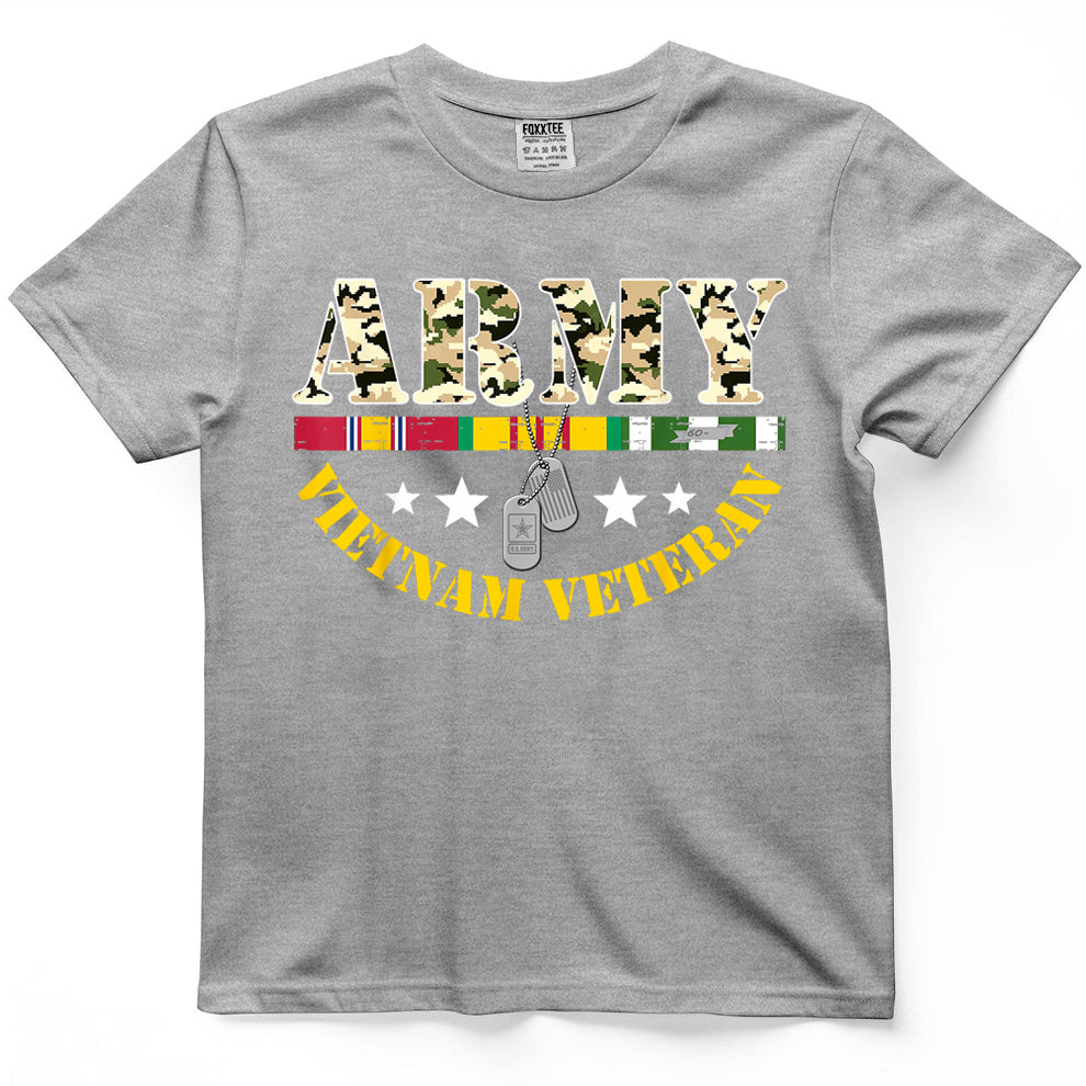 US Army Vietnam Veteran USA Flag Shirt, Veteran Vietnam Army T-Shirt