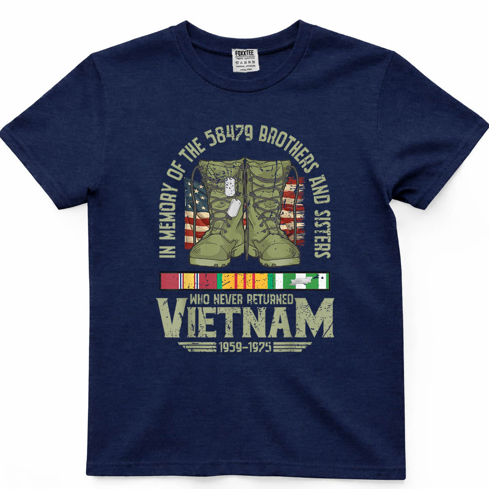 in Memory of The 58479 Vietnam Veteran US Flag Veterans Day T-Shirt