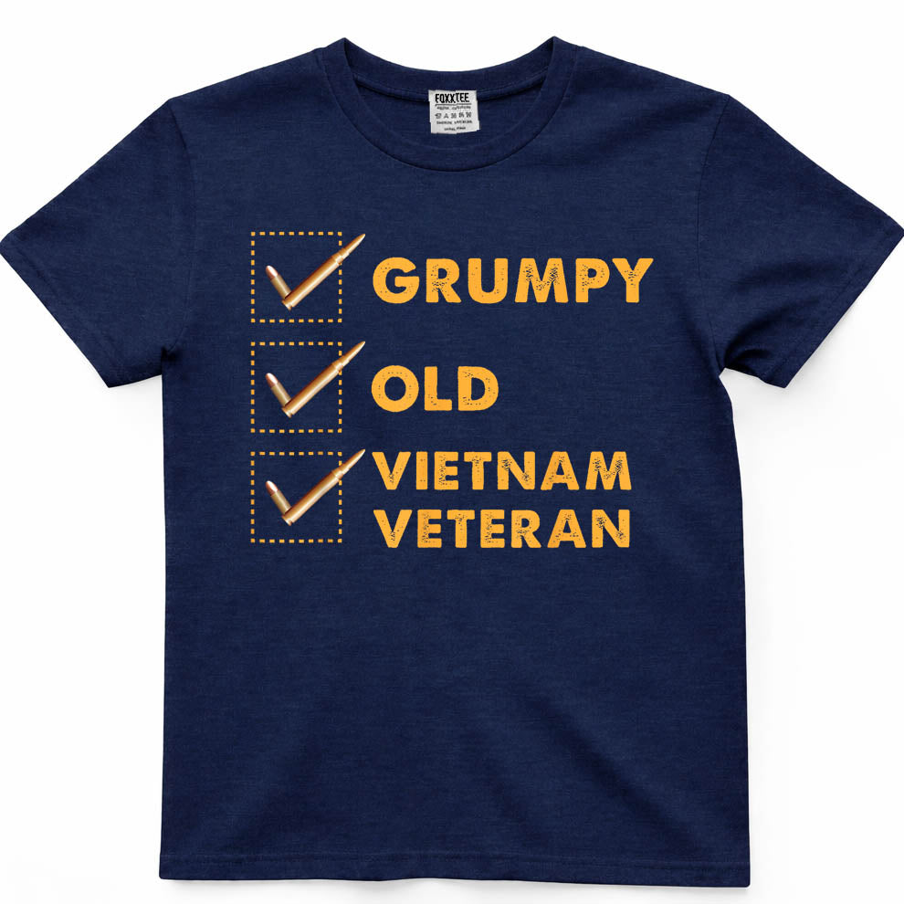 Funny Veteran Shirt Grumpy Old Vietnam Veteran Gifts T-Shirt