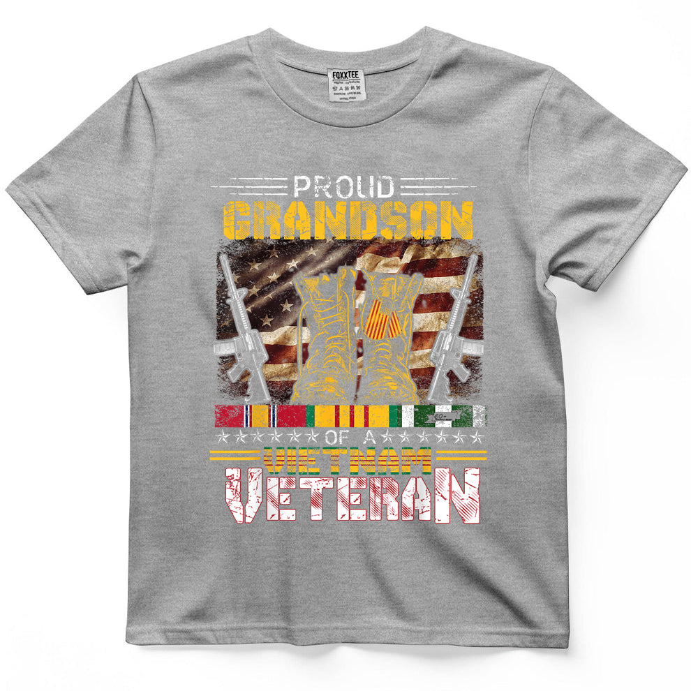 Proud Grandson Of A Vietnam Veteran Shirt  Vietnam War Vet T-Shirt
