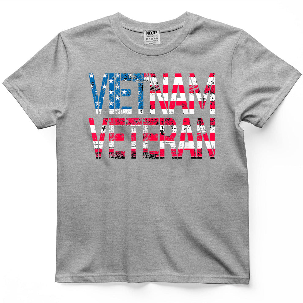 Vietnam Veteran Vintage US Flag Vietnam Vets Veteran's Day T-Shirt