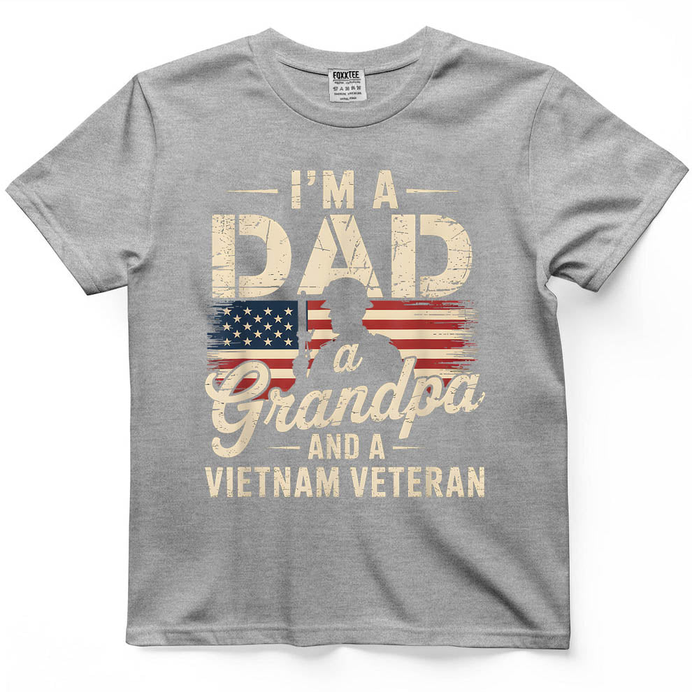 Dad Grandpa Vietnam Veteran Vintage Men's grandpa dad T-Shirt