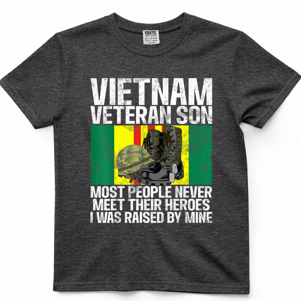 Vietnam Veteran Son Soldier Patriotic Army Vet Grandson T-Shirt