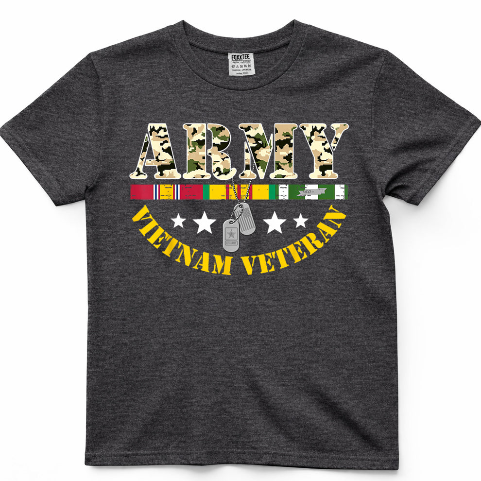 US Army Vietnam Veteran USA Flag Shirt, Veteran Vietnam Army T-Shirt