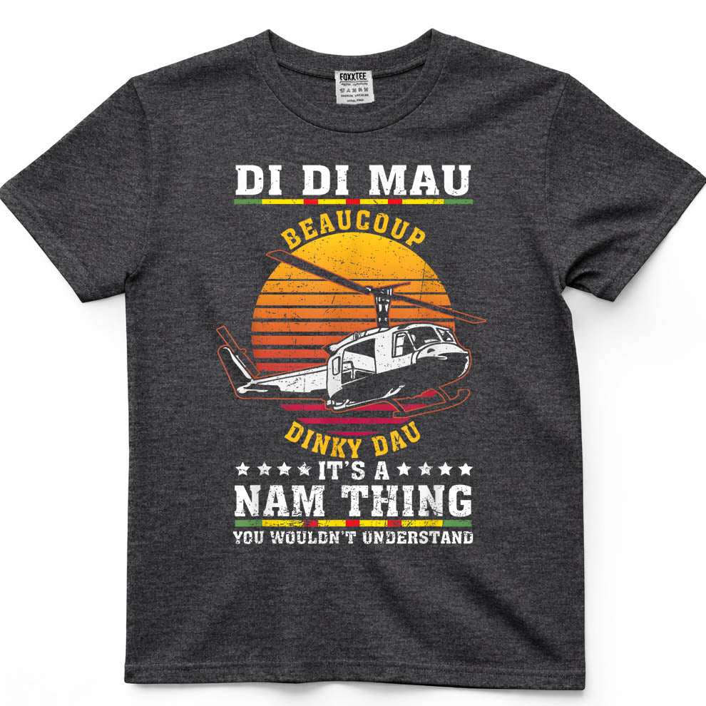 Di Di Mau Beaucoup Dinky Dau Vintage US Army Vietnam Veteran T-Shirt