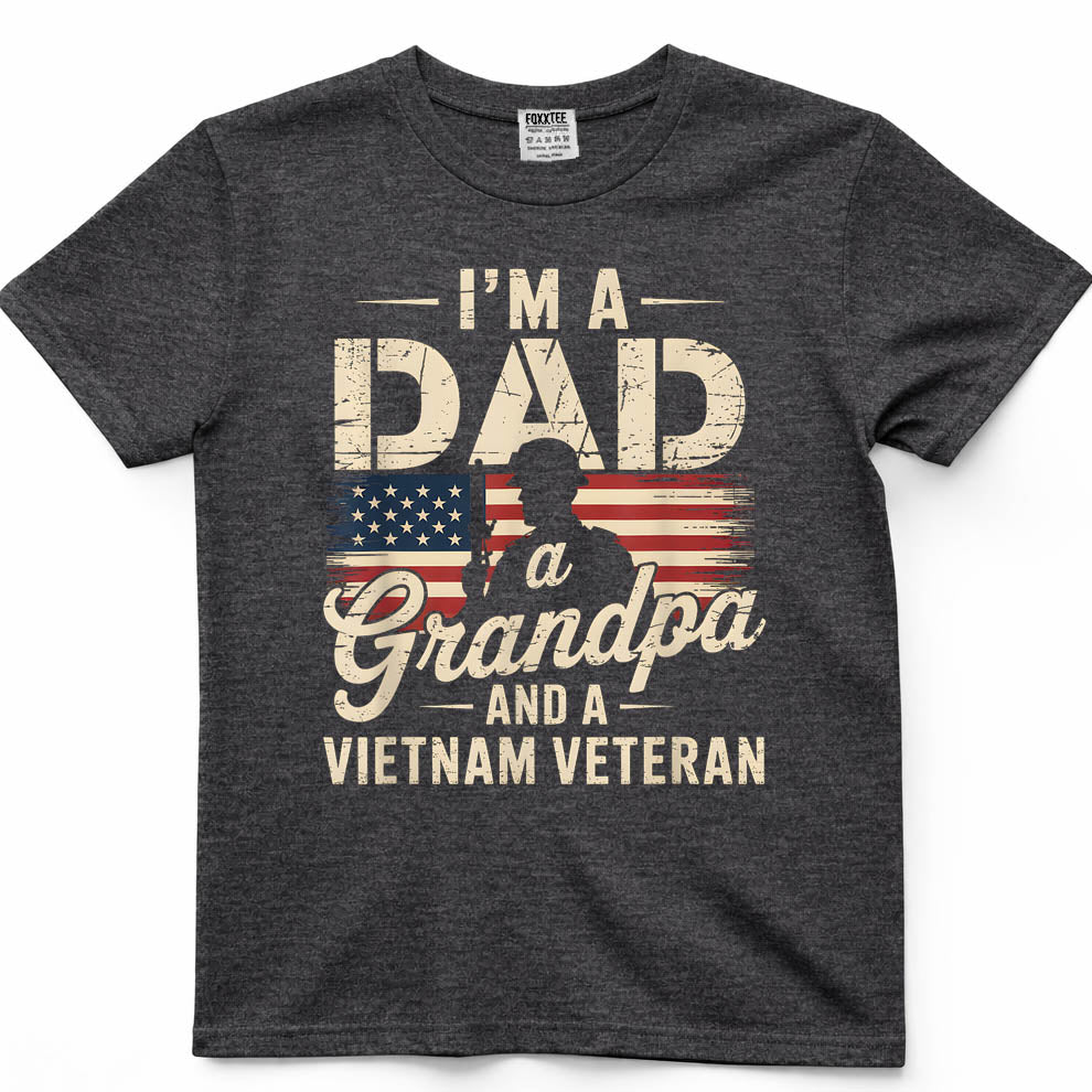 Dad Grandpa Vietnam Veteran Vintage Men's grandpa dad T-Shirt