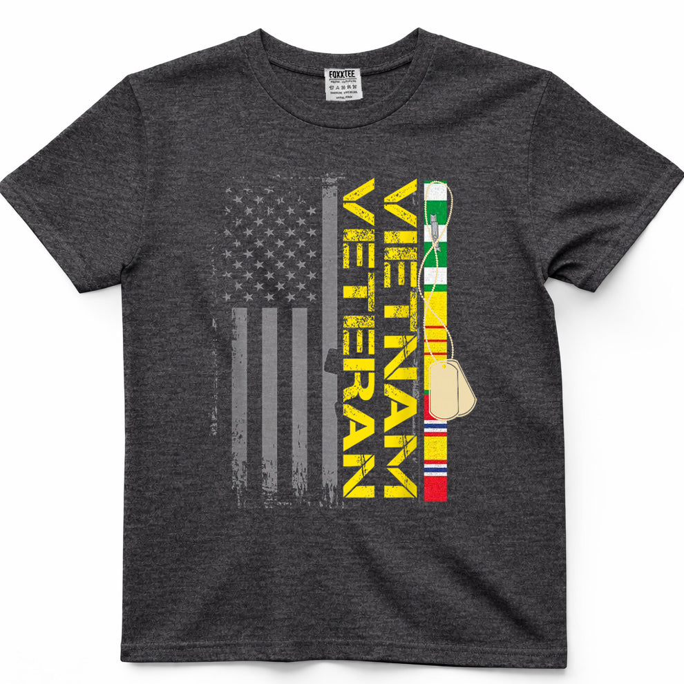 Vietnam Veteran US Flag T Shirt Gift  Vietnam War Vet Tee T-Shirt