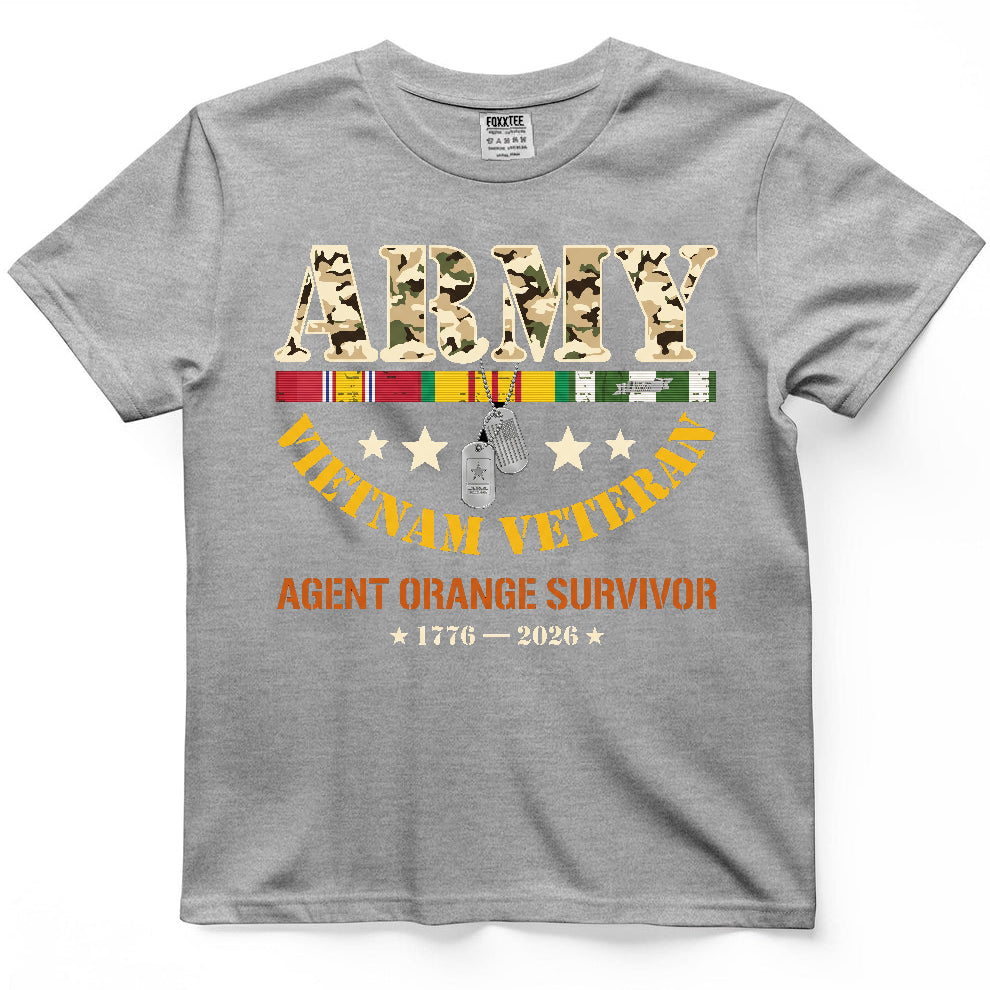 Army Vietnam Veteran Agent Orange Survivor Shirt