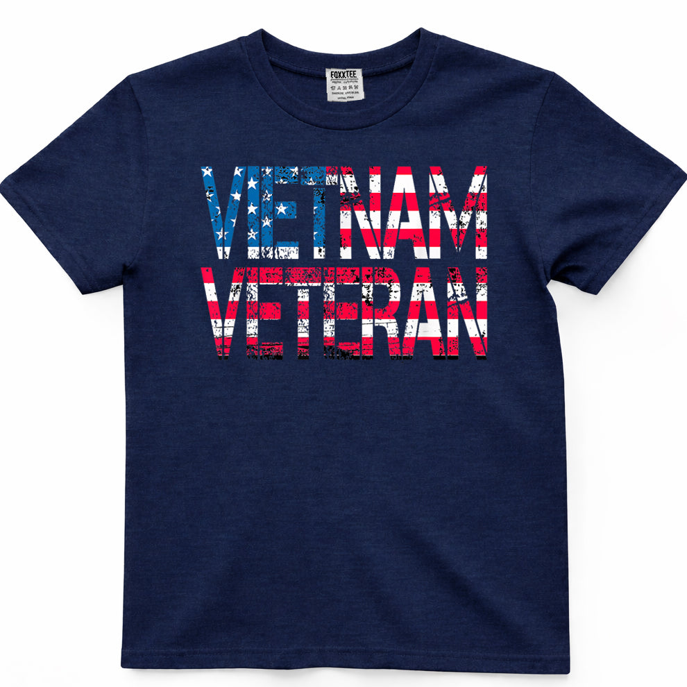 Vietnam Veteran Vintage US Flag Vietnam Vets Veteran's Day T-Shirt