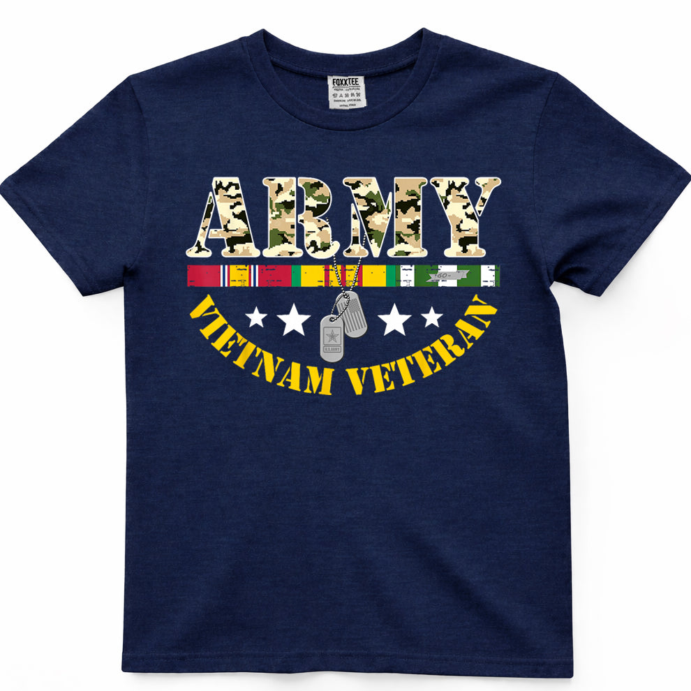 US Army Vietnam Veteran USA Flag Shirt, Veteran Vietnam Army T-Shirt