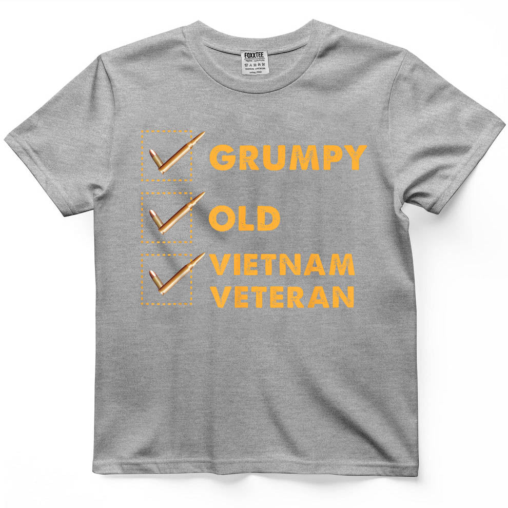 Funny Veteran Shirt Grumpy Old Vietnam Veteran Gifts T-Shirt