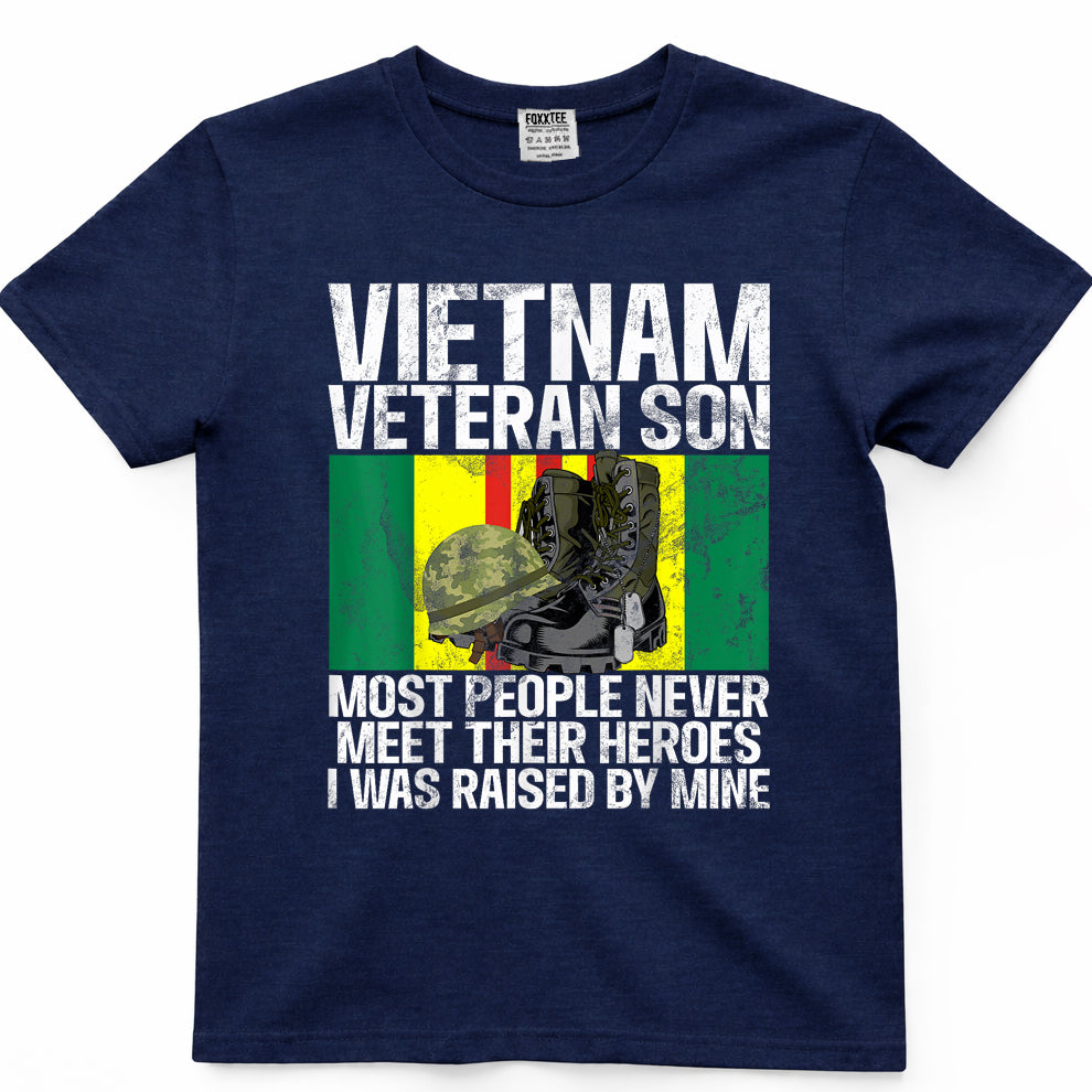 Vietnam Veteran Son Soldier Patriotic Army Vet Grandson T-Shirt