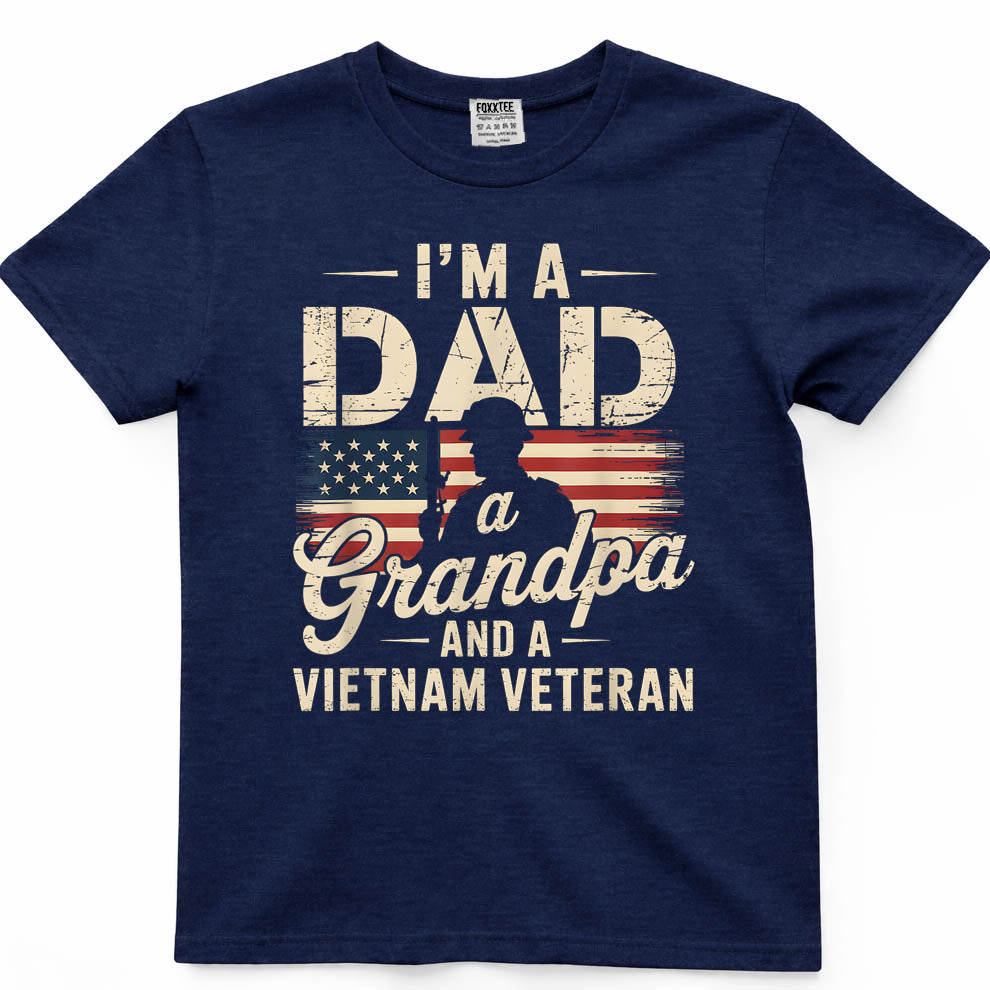 Dad Grandpa Vietnam Veteran Vintage Men's grandpa dad T-Shirt