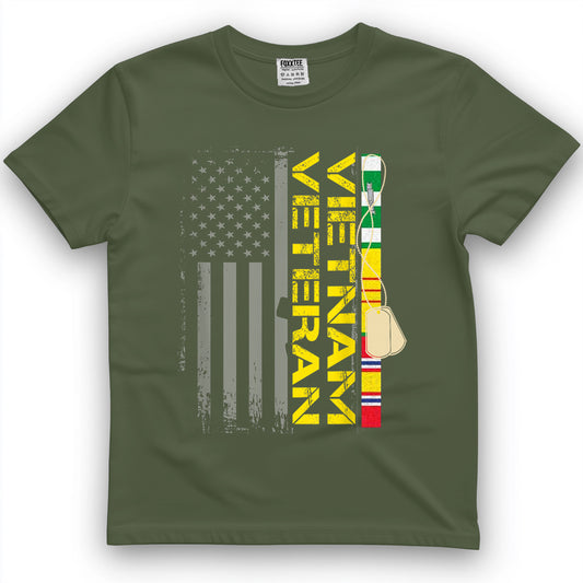 Vietnam Veteran US Flag T Shirt Gift  Vietnam War Vet Tee T-Shirt