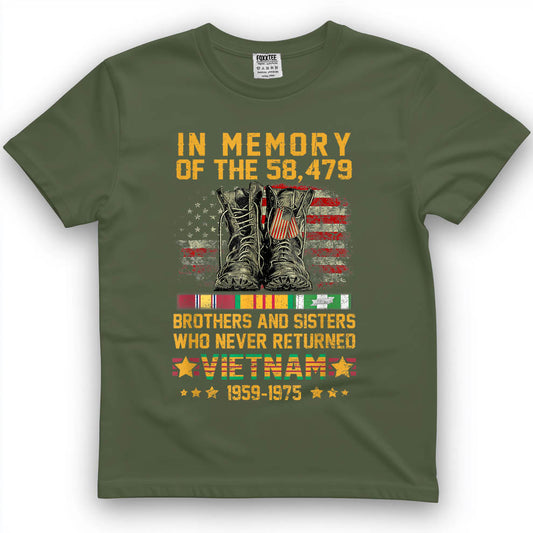 in Memory of The 58479 Brothers and Sisters Vietnam Veteran T-Shirt
