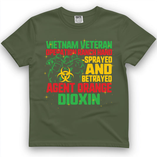 Vietnam Veteran And Orange Agent Survivor Veterans Day Men Comfort Colors t-shirt