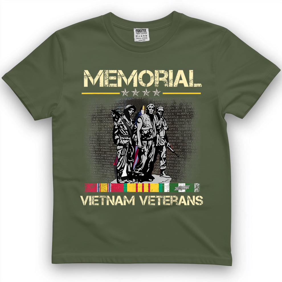 Vietnam Veterans Memorial Wall, Proud US Vietnam Veterans T-Shirt