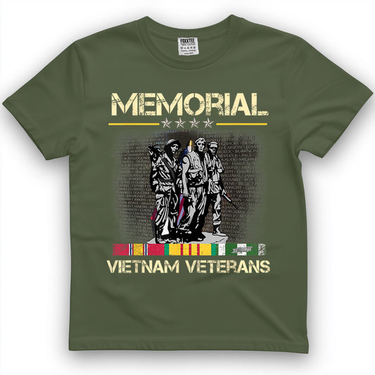 Vietnam Veterans Memorial Wall, Proud US Vietnam Veterans T-Shirt