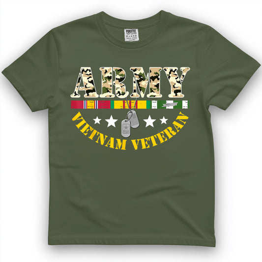 US Army Vietnam Veteran USA Flag Shirt, Veteran Vietnam Army T-Shirt