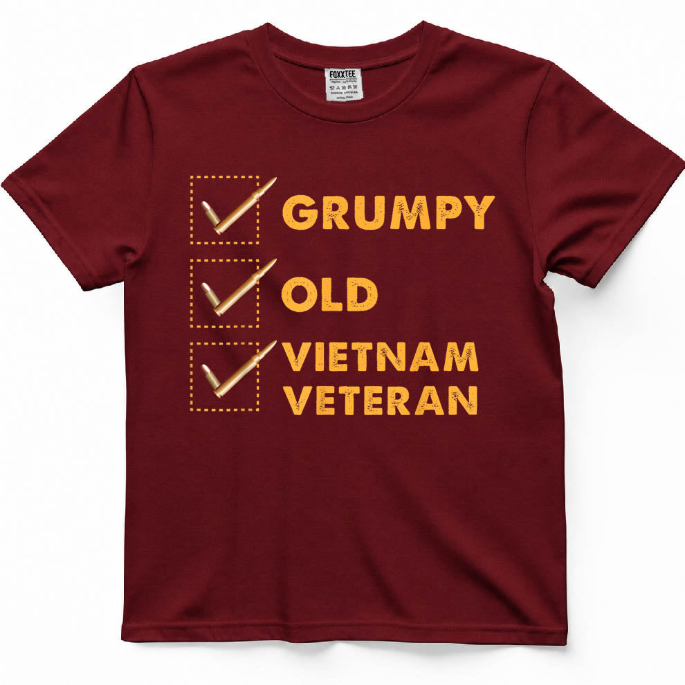 Funny Veteran Shirt Grumpy Old Vietnam Veteran Gifts T-Shirt