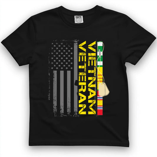 Vietnam Veteran US Flag T Shirt Gift  Vietnam War Vet Tee T-Shirt