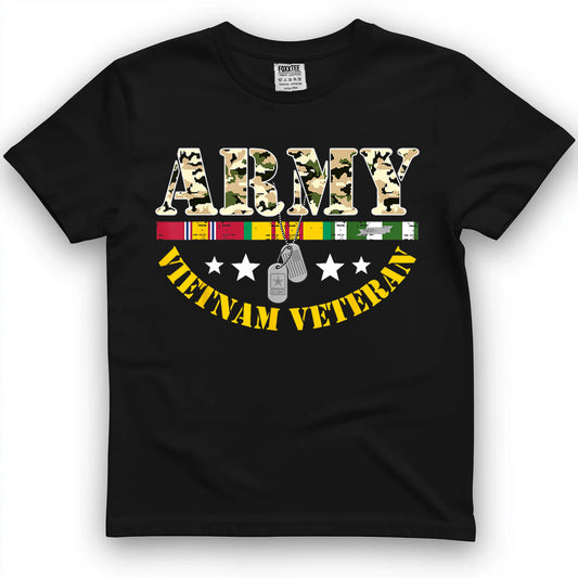US Army Vietnam Veteran USA Flag Shirt, Veteran Vietnam Army T-Shirt