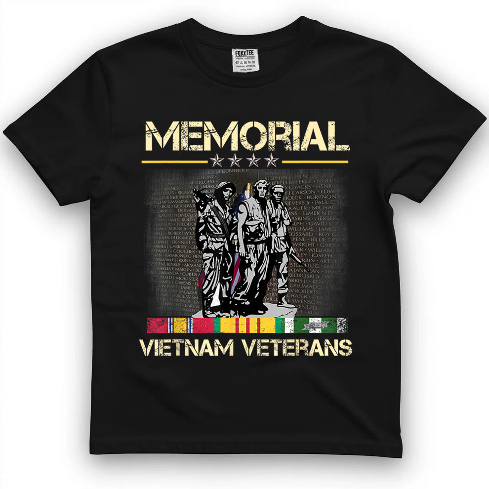 Vietnam Veterans Memorial Wall, Proud US Vietnam Veterans T-Shirt