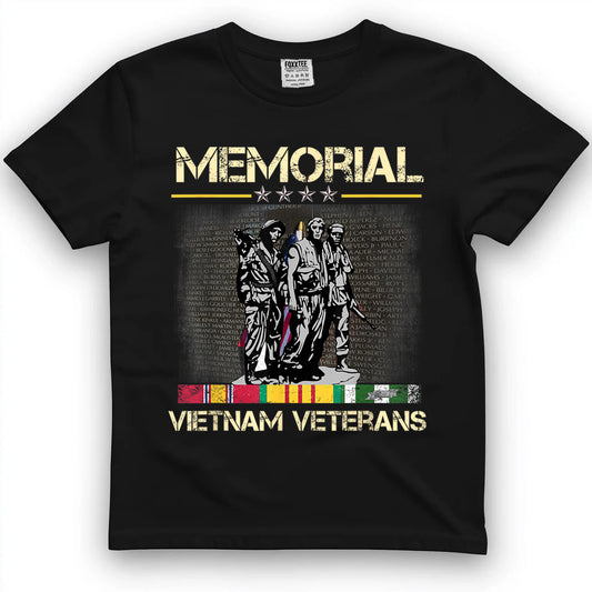 Vietnam Veterans Memorial Wall, Proud US Vietnam Veterans T-Shirt