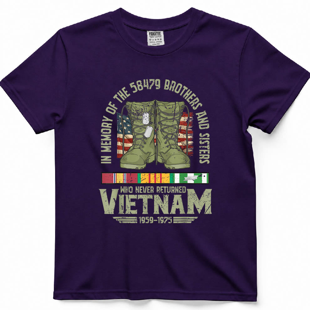 in Memory of The 58479 Vietnam Veteran US Flag Veterans Day T-Shirt