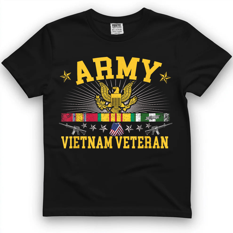 US Vietnam Veteran USA Flag -Veteran Vietnam T-Shirt