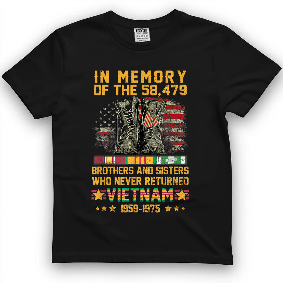 in Memory of The 58479 Brothers and Sisters Vietnam Veteran T-Shirt
